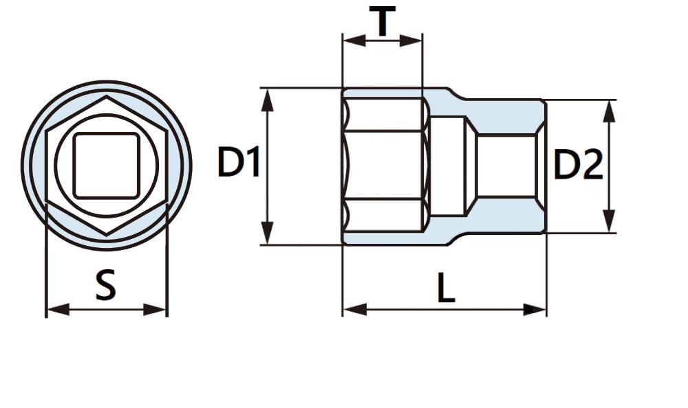 SIGNET 27mm Short Socket 13133 1/2DR (Hex)