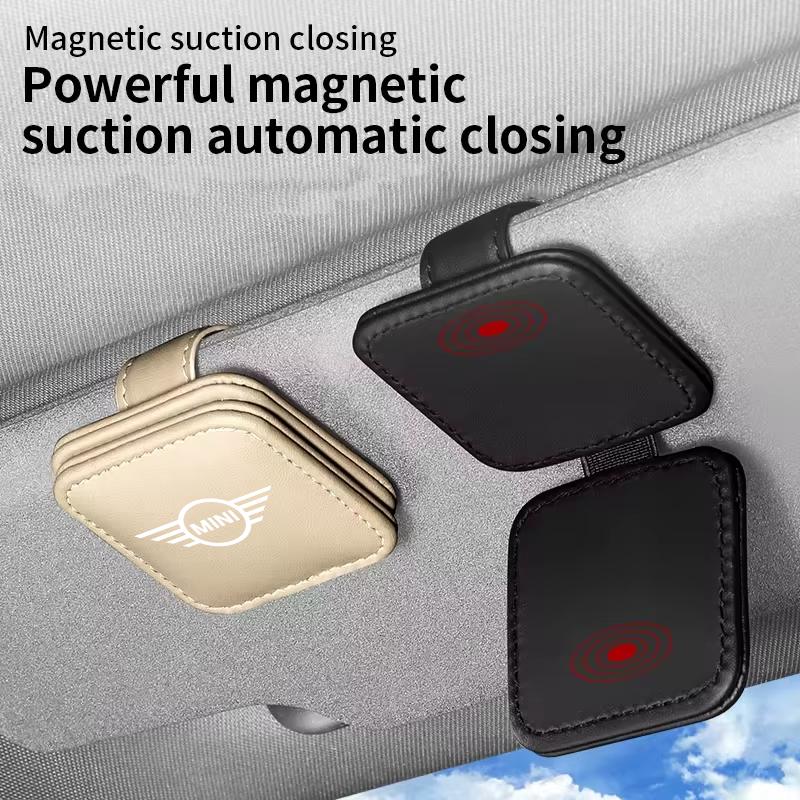 Car Sunglasses Holder Sun Visor Multifunction Portable Ticket Card Clip For Mini Cooper S R55 R56 R50 R53 R60 F55 F56 Countryman Akvnt44