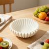 Marble Bowl Flower Dish Small Decorative Bowl for Housewarming Birthday Wedding B White