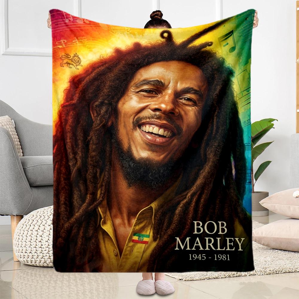 Bob Marley One Love Legend Blanket Soft Warm Cozy Perfect For Office Seaside Livingroom For All Occasions Stylish Decor Gifts For Family Or Friends