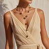 French Retro Geometric Imitation Pearl Long Sweater Chain Niche Temperament Irregular Necklace