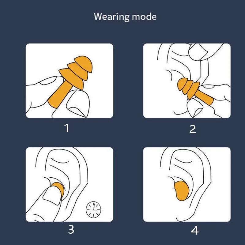 1/5/10pcs Soft Silicone Corded Ear Plug Protector Reusable Hearing Protection Anti-noise Sleep Aid Comfortable Silicone Earplugs