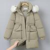 Fashion Winter Coats Woman Long Parkas Hooded Faux Fur Collar Thick Warm Women's Jackets