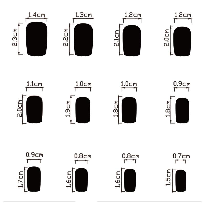 Square Press On Nail Gradient Designs Fake Nail Glues On Nail Artificial Acrylic Nail 24pcs Stick On Nail for Women