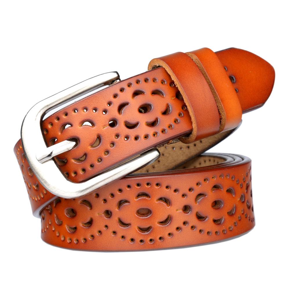 Móda Dámy Pásek z pravé hovězí kůže Osobnost Duté šaty Pásek Dekorace Neformální Pásek z pravé hovězí kůže Jemný dámský pásek