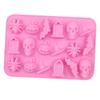 18 Cavities Halloween Scary Silicone Mold Skull Bat Pumpkin Spider Tombstone Fondant Chcolate Baking Mould Cake Decorating