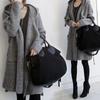 Korean autumn and winter women's clothing loose thick stick needle wool medium and long hooded thickened large sweater cardigan jacket