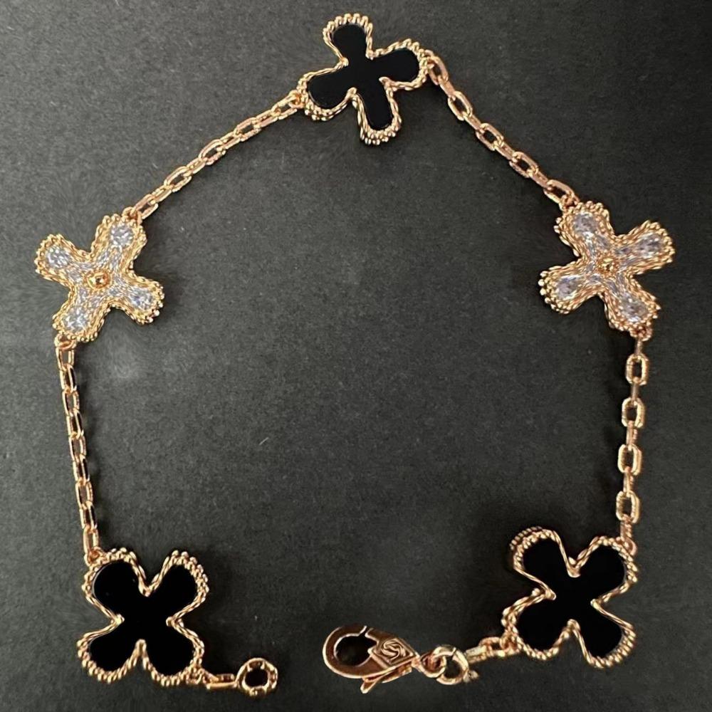 High Version Four-leaf Clover Bracelet Female Mother-of-pearl Agate Five-flower Ladies Bracelet