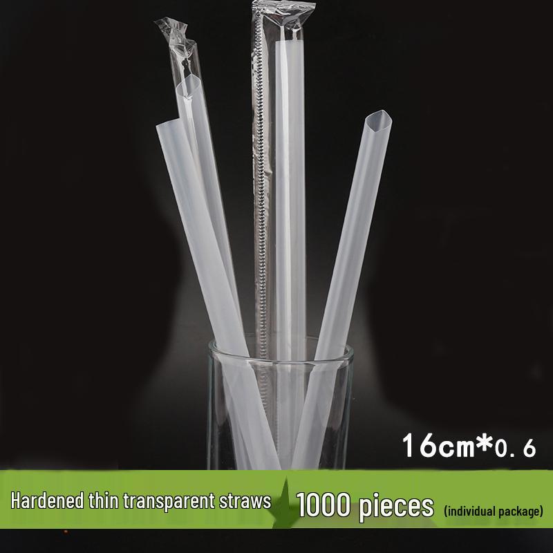 Individually Wrapped Transparent Colored Plastic Straws for Beverages