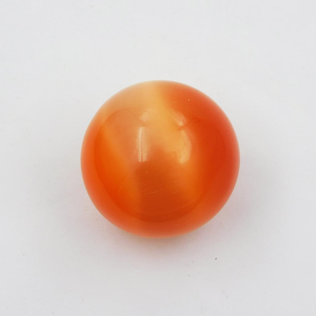 Natural ORANGE Cat Eyes Glass Ball 472.35 Carat Loose Gemstone CERTIFIED