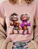 Polyester 100% Cool Trendy Grandma Graphic T-shirt Women Streetwear Funny Old Lady Print Casual Basic Fashion Tops