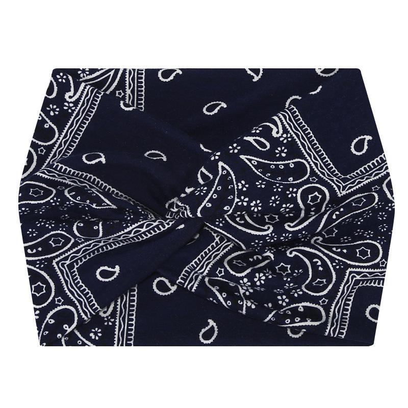 Bohemian Paisley Women's Wide Elastic Cotton Headband - Non-slip, Breathable, Skin-friendly