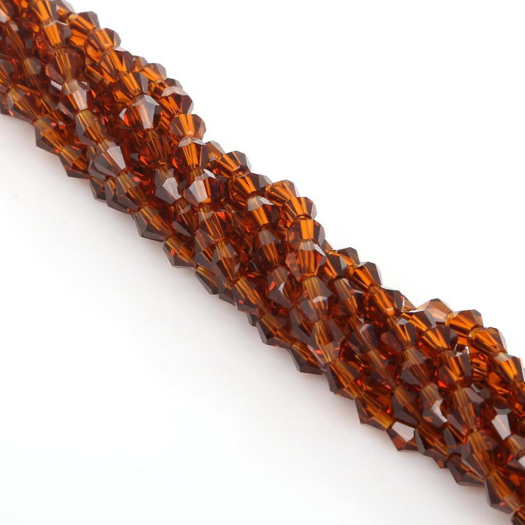 6mm DIY Colored Glass Crystal Pointed Beads for Jewelry and Phone Chain Accessories