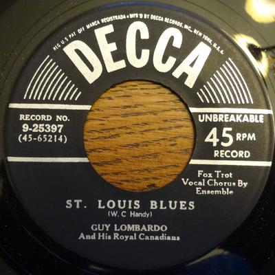 7inch Record GUY LOMBARDO & HIS ROYAL CANADIANS - St. Louis Blues / Memphis Blues 925397 Decca 1950 US Jazz Used