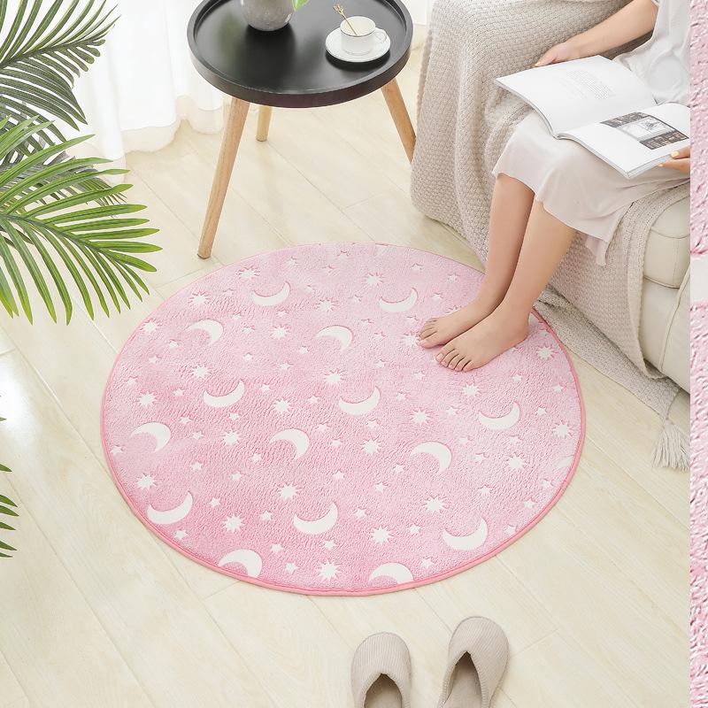 Zebra Print Round Carpet Black White Living Room Area Rug Chair Mat Flannel Anti-slip Kids Bedroom Rug Bathroom Bath Mat