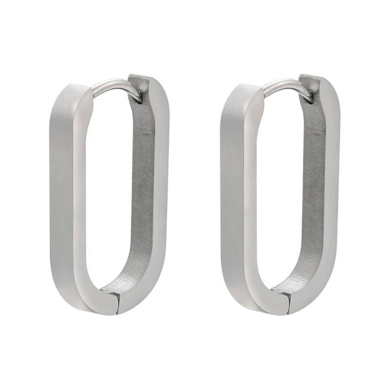 Stainless Steel Earrings Geometric Shapes Triangle/Heart/Rectangle Fade-Resistant Hypoallergenic Nickel-Free Jewelry Earrings