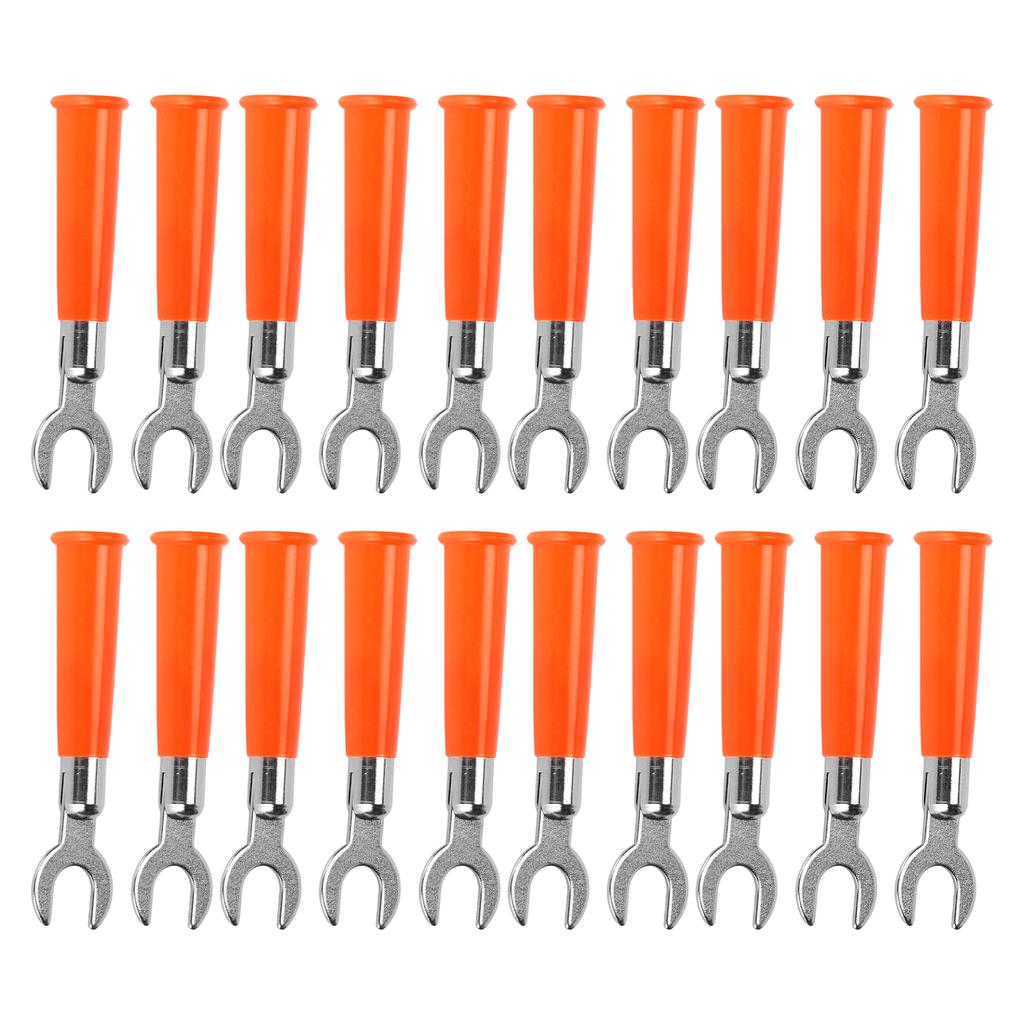20Pcs 6mm UCelsiusY Type Electrical Crimp Terminals Insulated Fork Spade Wire Connectors for Industrial Electronic Equipment