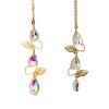 Sun Catcher Butterfly Crystal Hanging Ornament Iron Metal Frame with Gold-Plated Finish Light