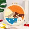 Beginner Friendly Punch Needle Embroidery Set With Thick Yarn Craft Set for Home Decoration and Relaxation