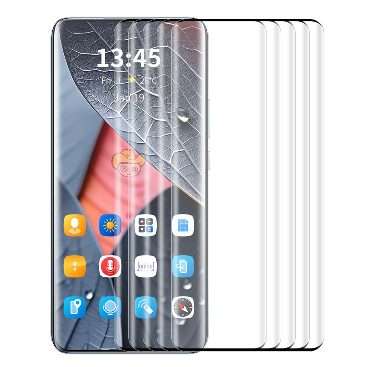 

ENKAY HAT PRINCE 5PCS For Oppo Find X7 Ultra Screen Protector 3D Curved Tempered Glass Support Fingerprint Unlock As Shown A