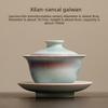 150ML Kiln Change Gaiwan Boutique Red Blue Glaze Sancai Tea Tureen Tea Maker Cover Bowl Chinese Tea Set Collection Craft