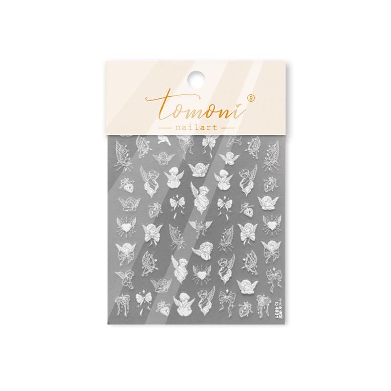 

Tomoni Прочные наклейки для ногтей с бабочками и ангелами - Модный тонкий микс мобильного нейл-арта