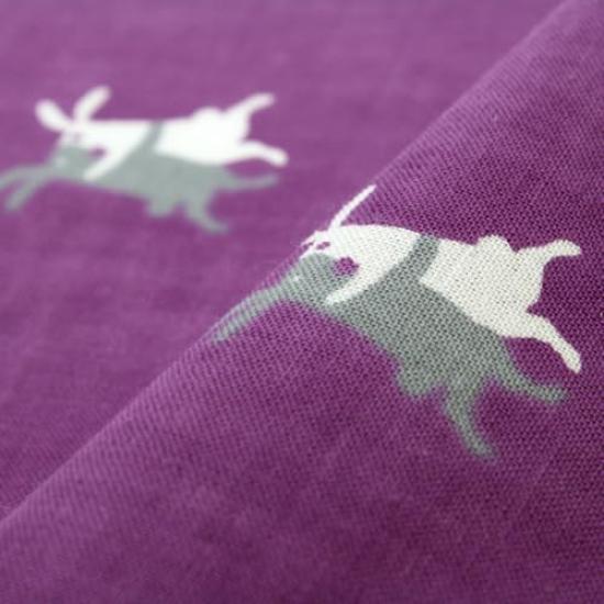 Somenoanbo Tenugui Waltz Authentic Dyed Cotton Tokuoka Made In Japan 35cm X 100cm "Rabbit Purple" 100%