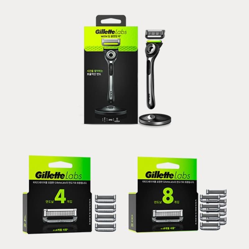 [Gillette] Labs Razor/ 3 blades (choose 1) 4 razor blades