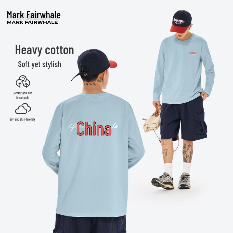 Mark Fairwhale Men s Chinese Style Cotton Long Sleeve T-Shirt L