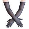 55CM Sexy Lace Thin Hollow Transparent Long Gloves Breathable Net Yarn Women Man Stage Performance Party Cosplay Elasticity