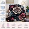 Vintage Rosen Spritzer Flanell Decke Warm Weich Halloween Weihnachten Sofa Warm Gemütlich Dekoratives Dekor Geschenk für Alle Jahreszeiten