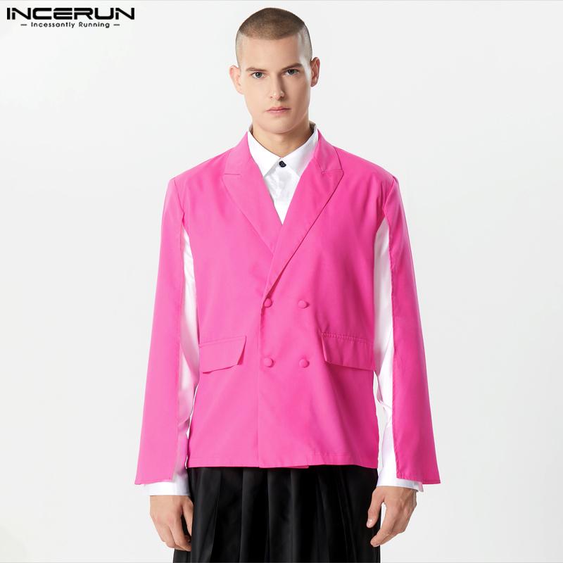 

INCERUN Мужской костюм с лацканами и рукавами, плащ, пальто