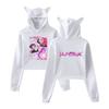 KPop Demon Hunters Hoodies Cosplay Costume 2025 Merch Hoodies Sweatshirt for Girls Cat Ear Crop Pullover Casual Clothes