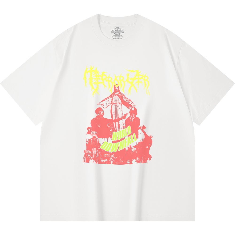 230 Gsm 100% Cotton Heavy Metal T-Shirt  Rock Band Popular Music Print Unisex Heavy Cotton T Shirt