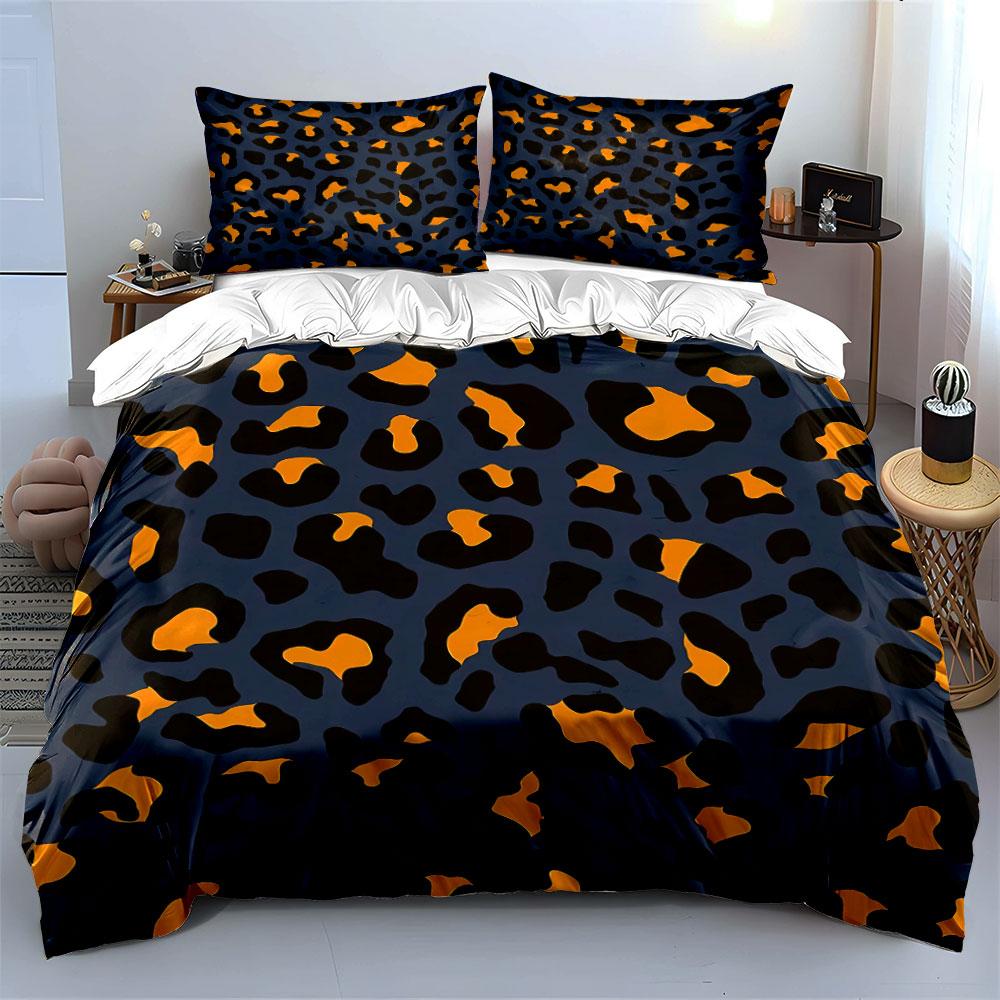Leopard Print Bedding Set Bedding Duvet Cover Set Duvet Cover Pillowcases (1 * Duvet Cover 2 * Pillowcases, without duvet insert)