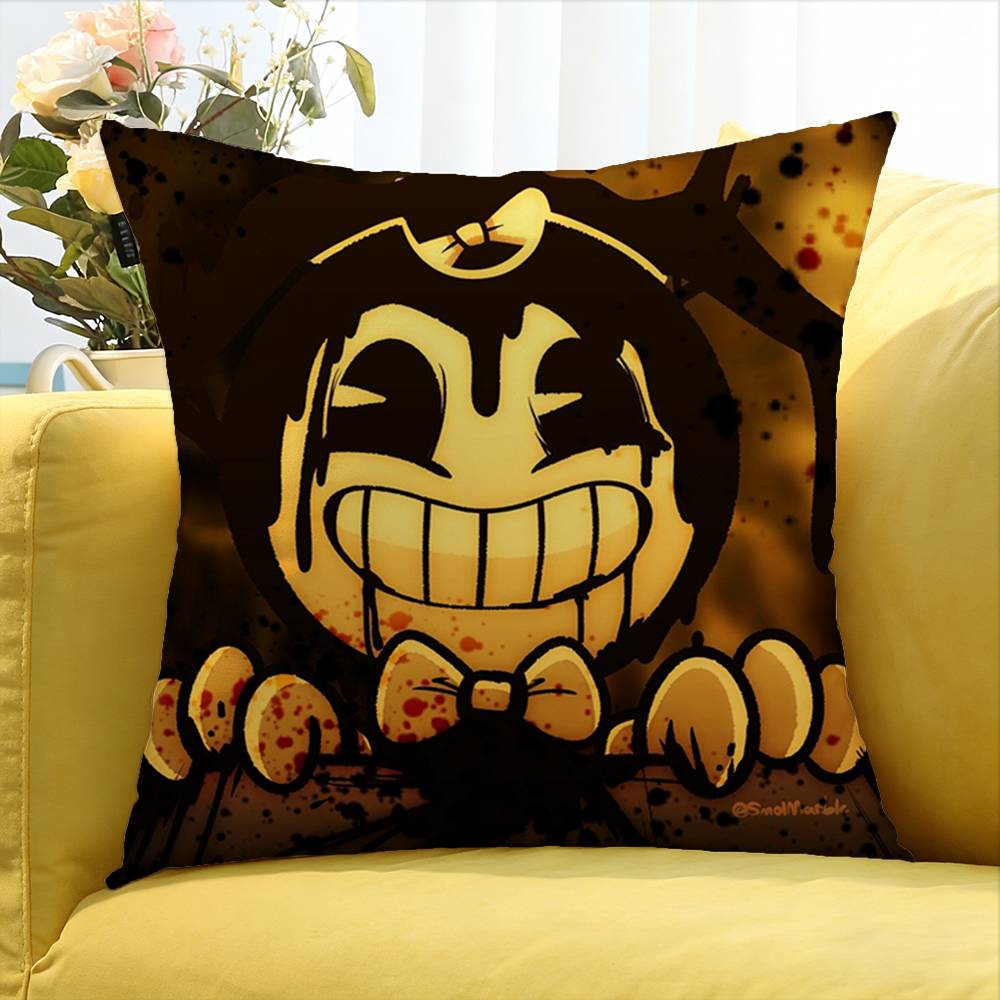 Game Bendy And The Ink Machine Various Sizes Square Pillow Case For Car Home Bedchamber Decor