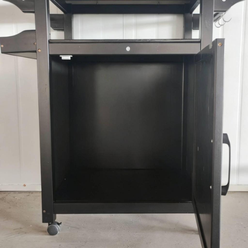 Mobile Kitchen Island with Stainless Steel Top Versatile Utility Storage Trolley
