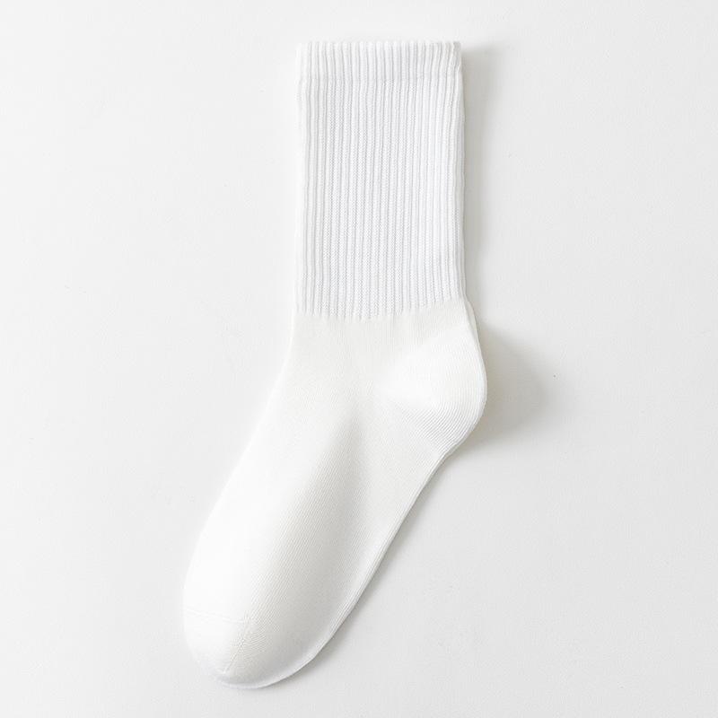 Men's Pure Cotton Socks, Mid-calf Socks, Sweat-absorbing, Antibacterial and Deodorizing for Autumn and Winter, Business Cotton Socks, Versatile
