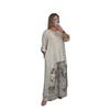 2025 Women's Casual Cotton Linen Irregular Top & Wide-Leg Pants Set for European and American Markets
