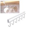 Multifunction 6 Hook Iron Art Wardrobe Hooks Mug Cup Hanger Bathroom Sundries Storage Organizer Kitchen Cabinet No Nailing Hooks