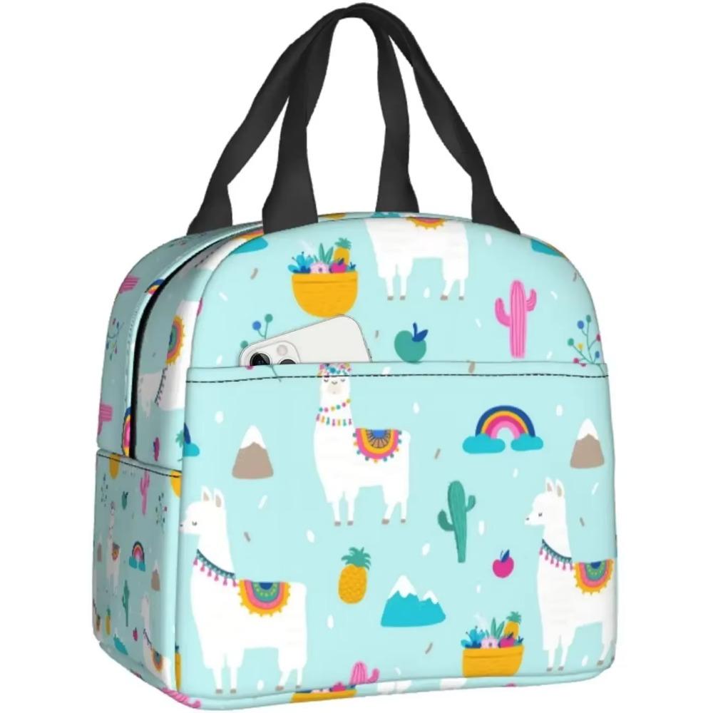 Insulated Lunch Bag For Kids Skulls And Hearts Reusable Cooler Tote Bag Mini Cooler For Kids Adult Office Work Picnic Beach