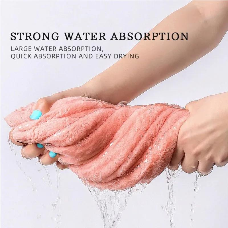 Women's Headscarf Shower Cap Microfiber Towel Satin Hat for Sleeping Super Absorbent Solid Color Thickened Quick-drying Towel