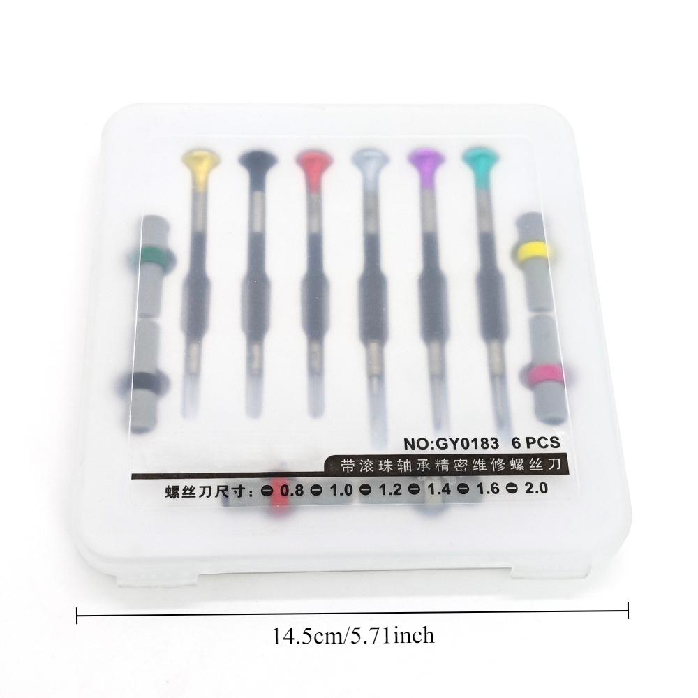 Xiaomi 6-in-1 Precision Watchmaker Screwdriver Set 0.8mm-2.0mm Repair Tool Kit For Watch/Eyeglass/Phone/Jewelry Portable Storage Case