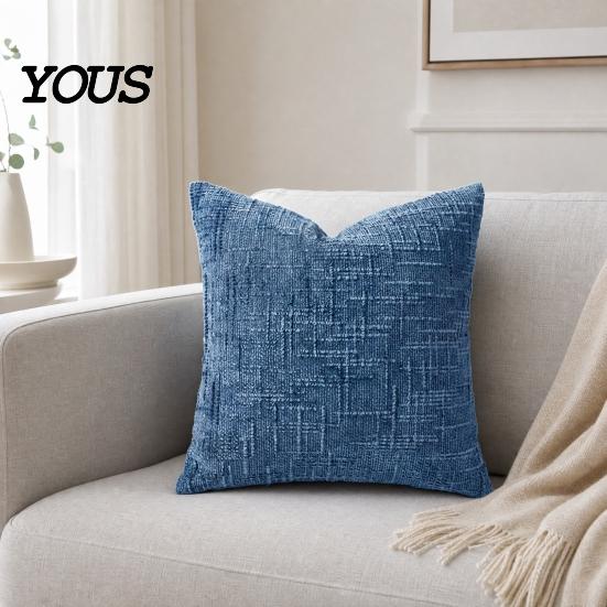 Smooth Zipper Pillow Cover Couch Throw Cover, Decorative Soft Cozy Chenille Case, Rustic Wrinkle-resistant Pillowcase Farmhouse Fall for Living