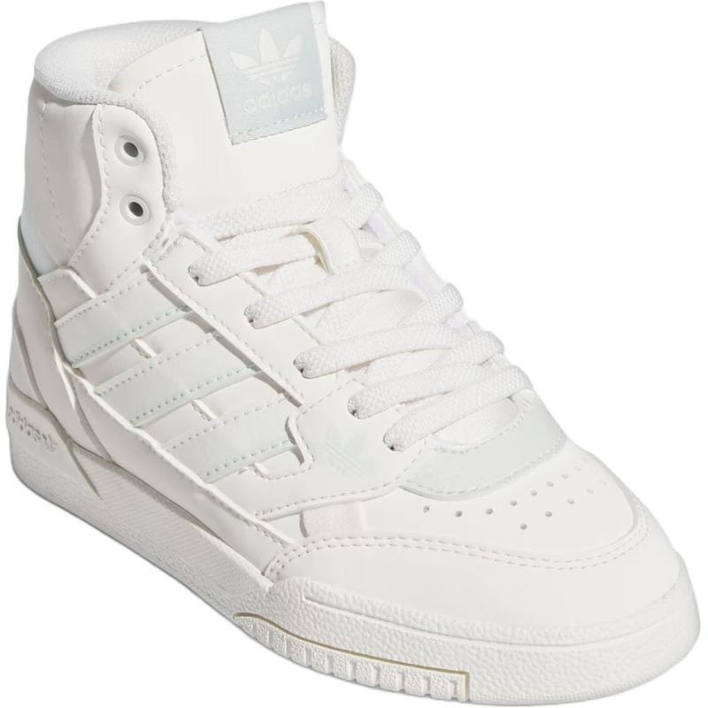 adidas Originals DROP STEP SE Anti-Slip Wear-Resistant High-Top Kids' Skateboarding Shoes White Kids' Sneakers IH2183