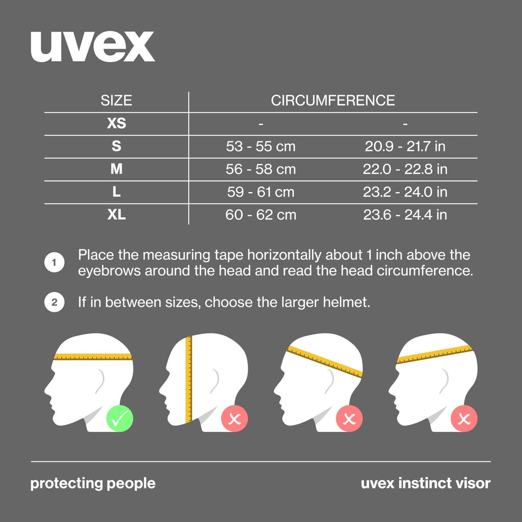 uvex instinct visor visor helmet with size adjustment and retractable size black matte ski/snowboard dial-type ventilation, 59-61cm,