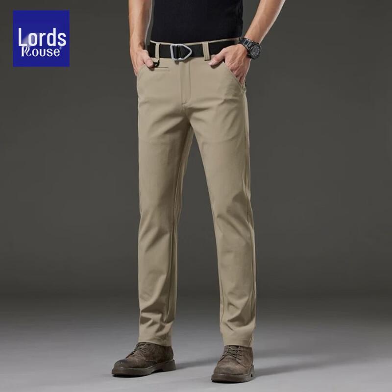 Luozi Men s Summer Thin 3-Proof Softshell Straight Outdoor Pants 34