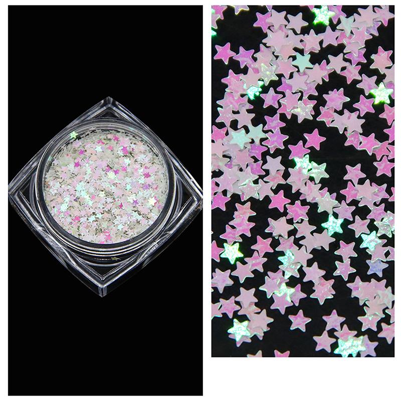 

2 Box Handmade Wearable Nail Materials Diy Decoration Shiny Mini Colorful Star Glitter Nail Accessories