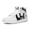 New Anta Abrasion Resistant Breathable High Top Skateboard Shoes Men's White Black 91648060-13
