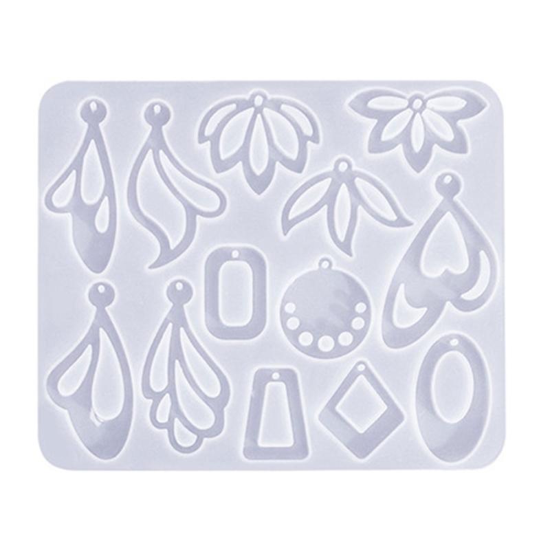 Geometrische Silikonform Ausgehöhlte Ohrringformen Schmuckherstellungsformen Silikonformen Perfektes Geschenk für DIY-Bastler